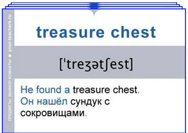 Card with a word and transcription